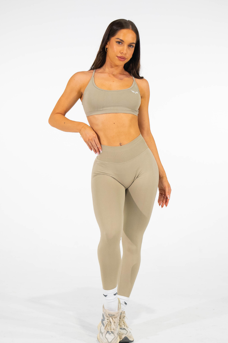 Club Athletica Leggings sem costura Flex 2.0 na cor bege