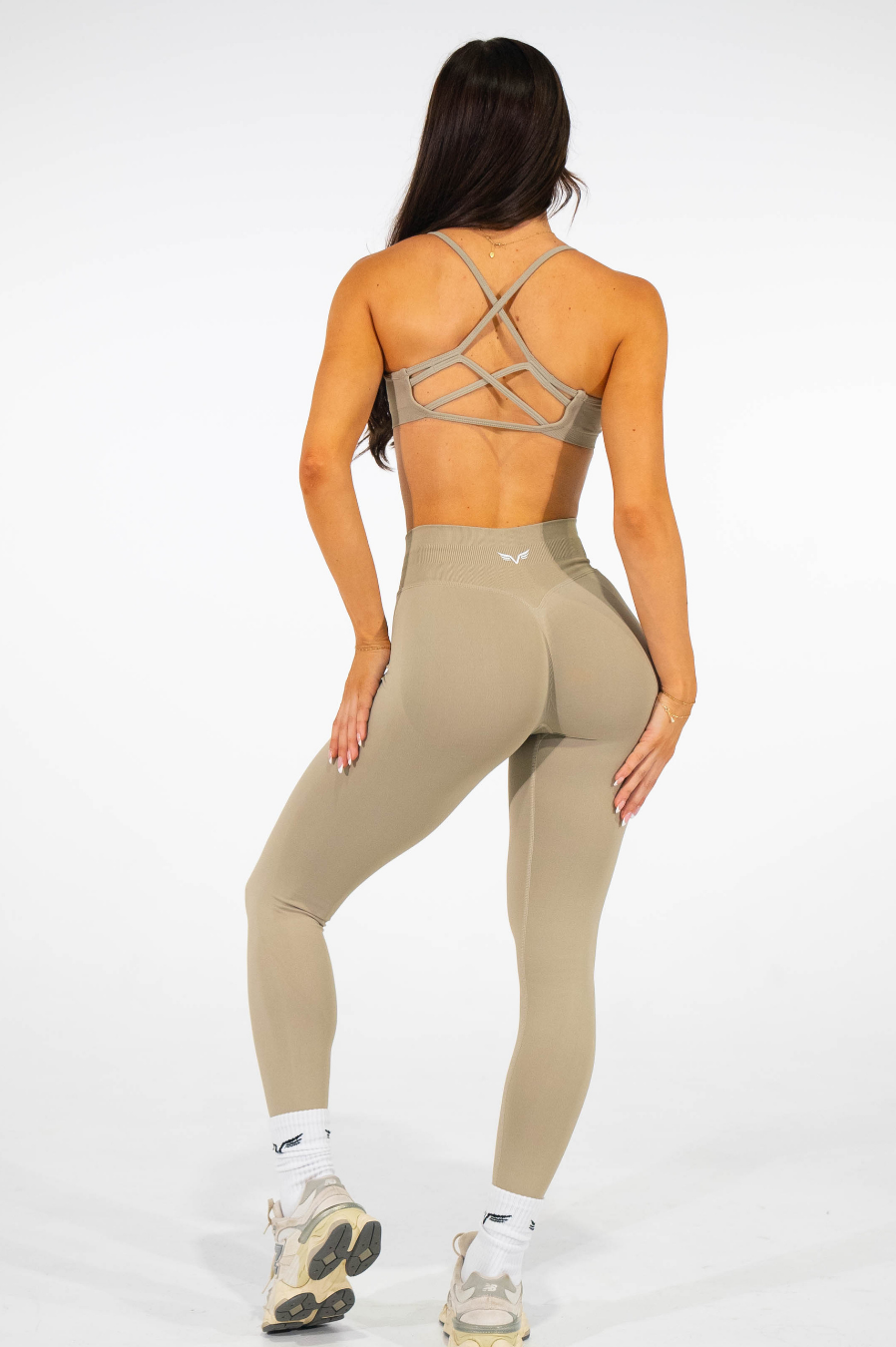Club Athletica Leggings sem costura Flex 2.0 na cor bege