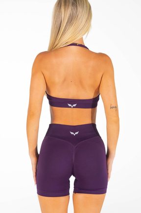 Club Athletica Flex Shorts Sem Costuras em Roxo Uva