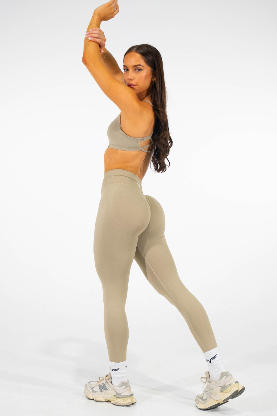 Club Athletica Leggings sem costura Flex 2.0 na cor bege