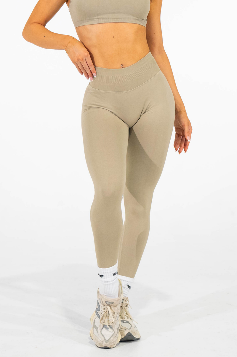 Club Athletica Leggings sem costura Flex 2.0 na cor bege
