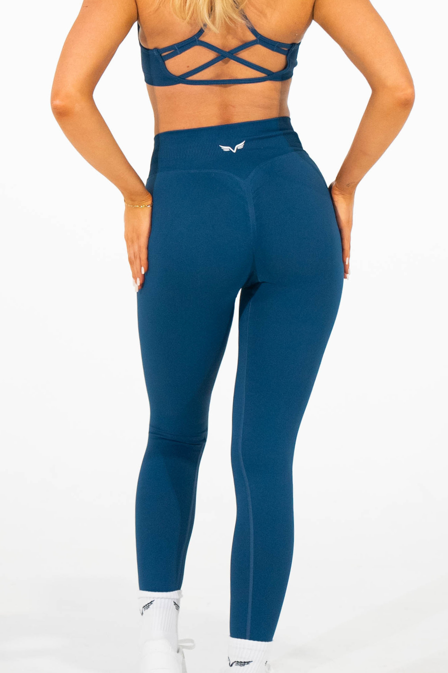 Club Athletica Leggings sem costura Flex 2.0 na cor verde-azulado