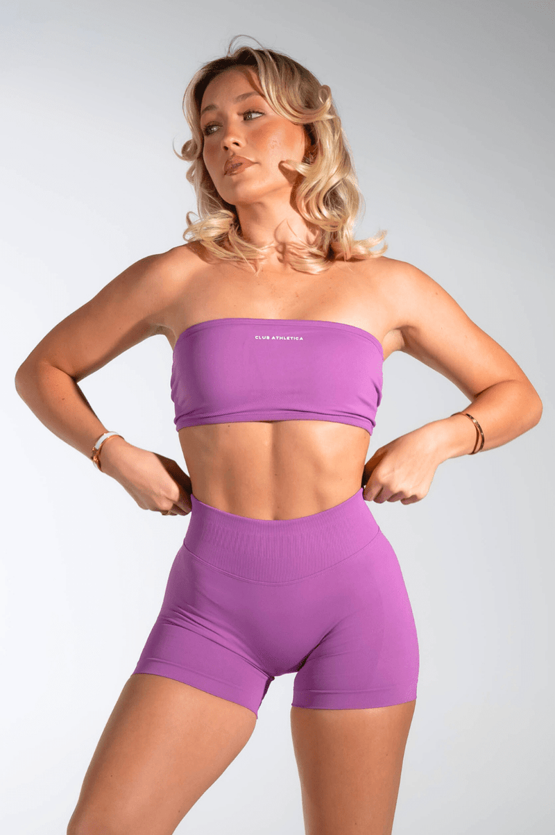 Club Athletica Flex Backless Bandeau Amethyst Purple
