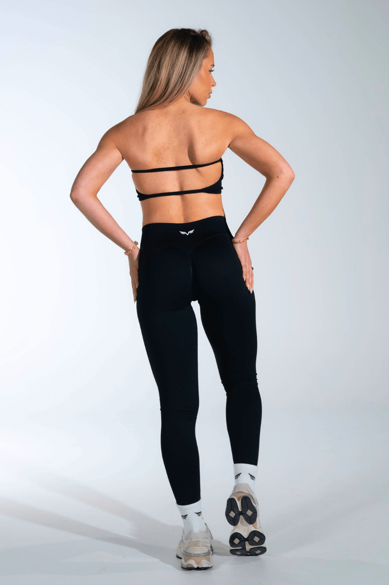 Club Athletica Flex Backless Bandeau Black