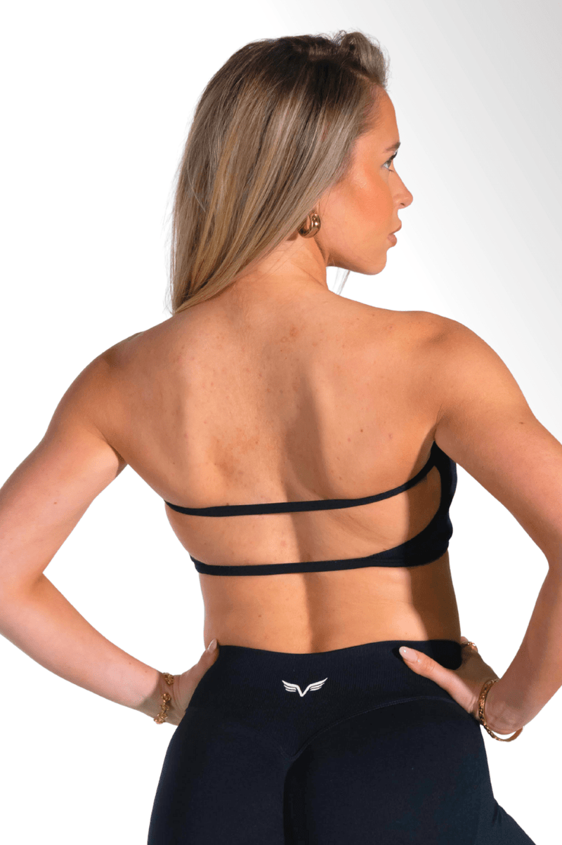 Club Athletica Flex Backless Bandeau Black