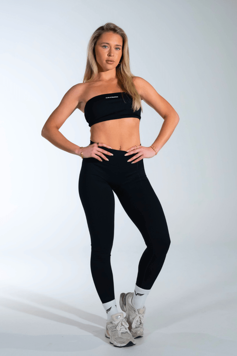 Club Athletica Flex Backless Bandeau Black