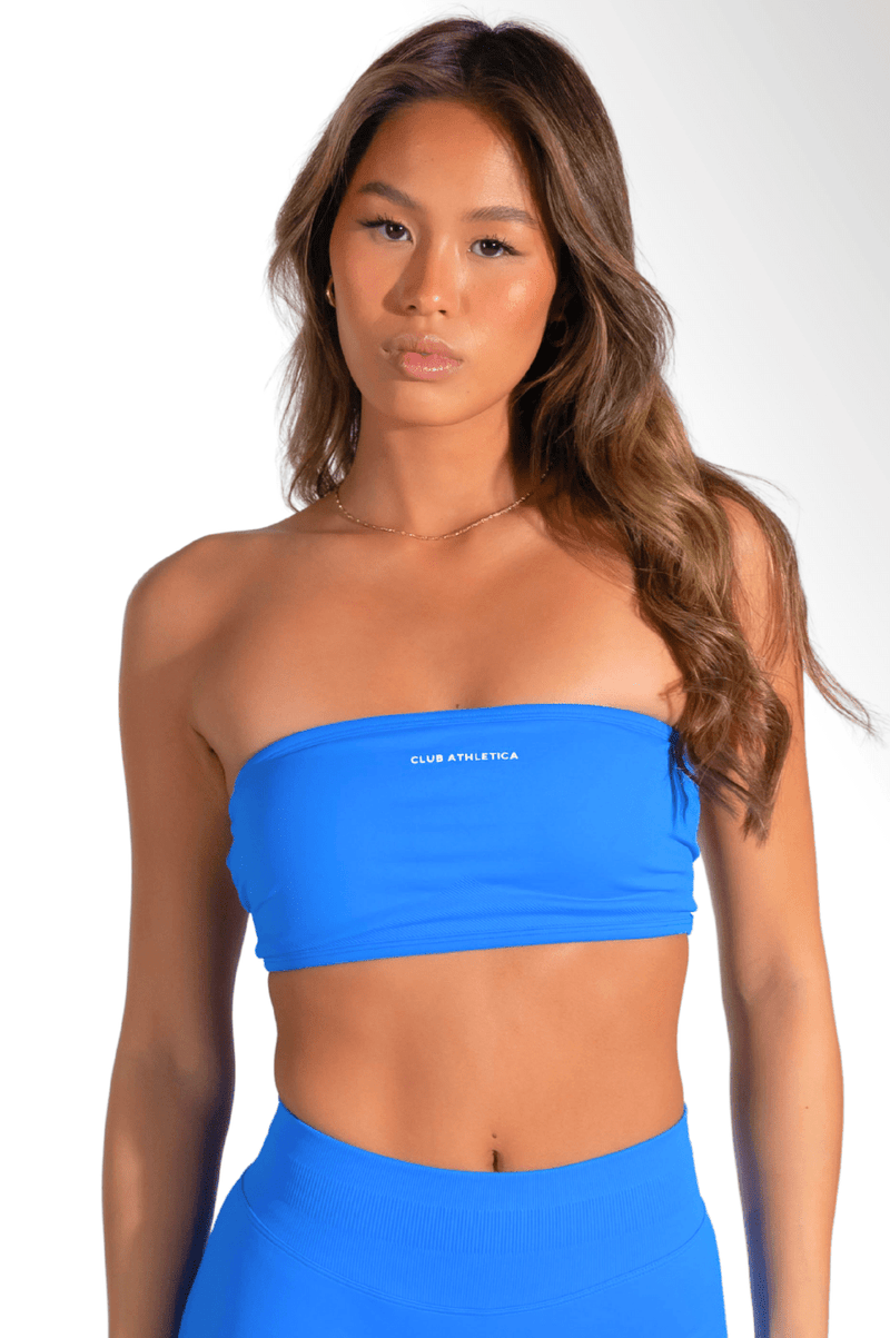 Club Athletica Flex Backless Bandeau Electric Blue
