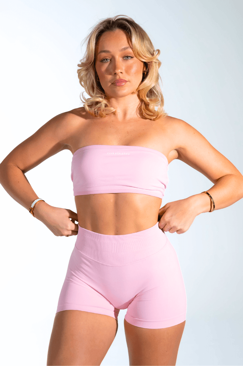 Club Athletica Flex Backless Bandeau Light Pink
