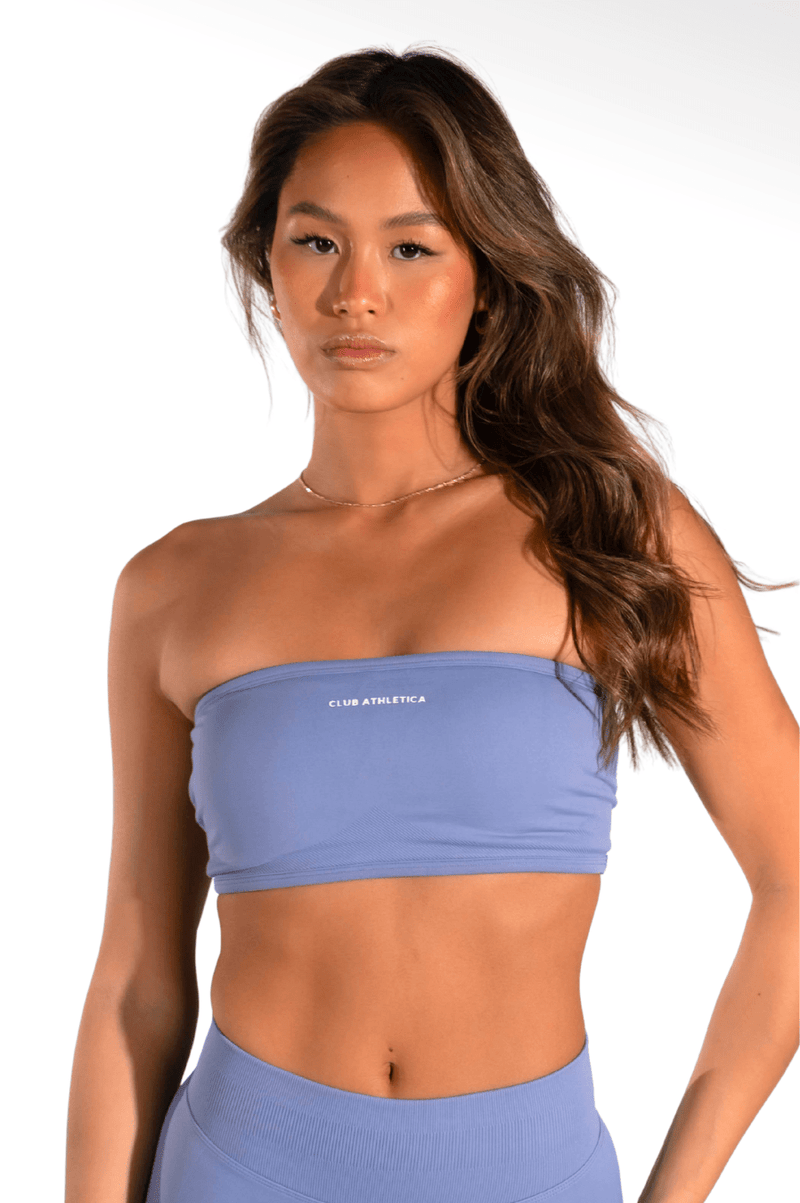 Club Athletica Flex Backless Bandeau Moonstone Blue
