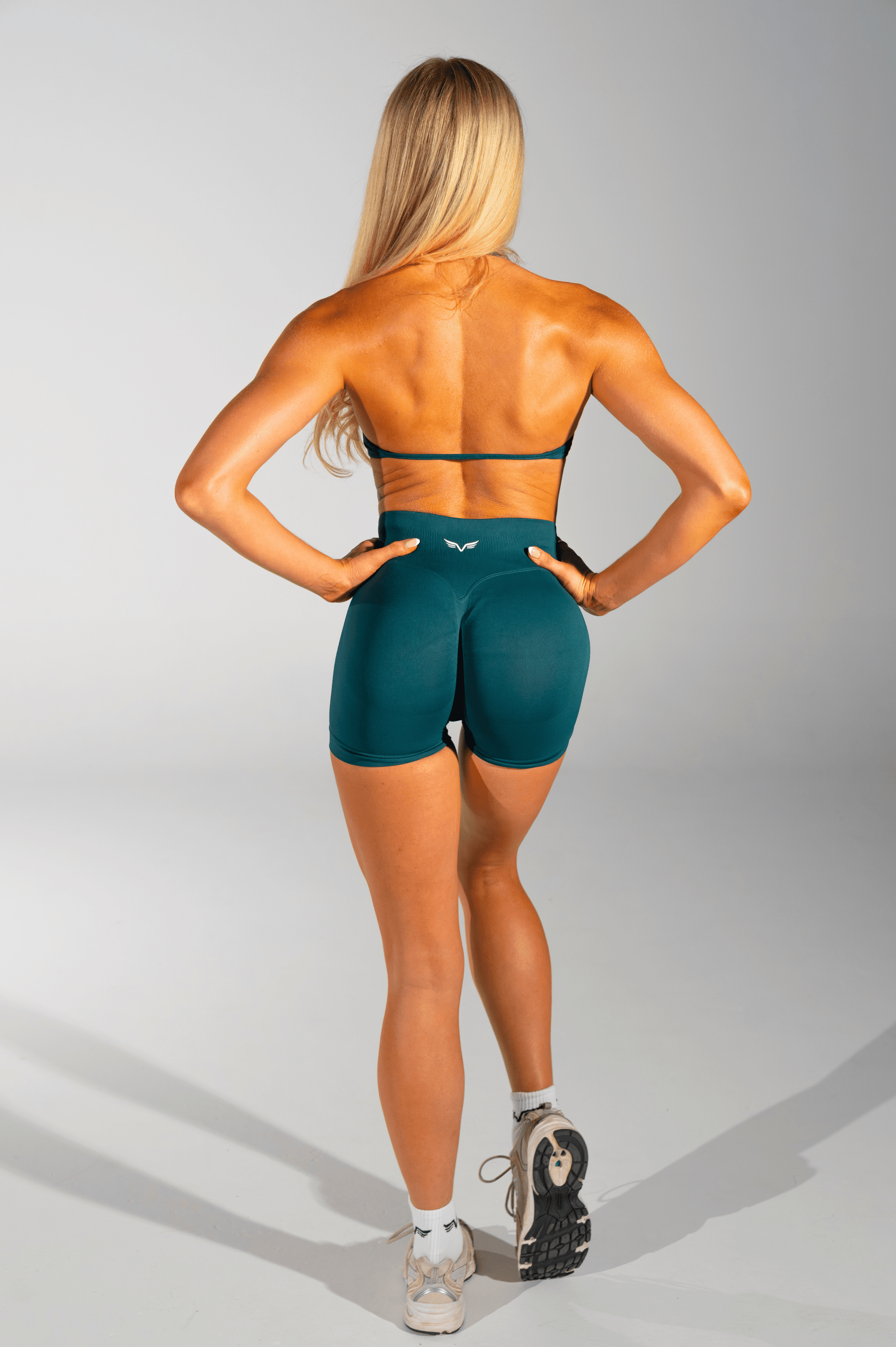 Club Athletica Flex Sem Costura Ruched Crop Top Verde Pinheiro