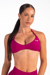 Club Athletica Flex Seamless Ruched Crop Top Raspberry
