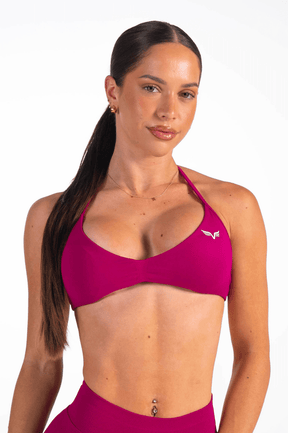 Club Athletica Flex Seamless Ruched Crop Top Raspberry