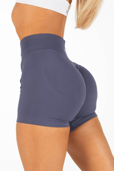 Club Athletica Flex Shorts Sem Costura – Grafite Roxo, Design Moderno e Conforto