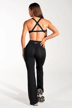 Club Athletica Leggings Scrunch com Corte Flare – Preto, Caimento Lisonjeiro e Conforto Durante Todo o Dia