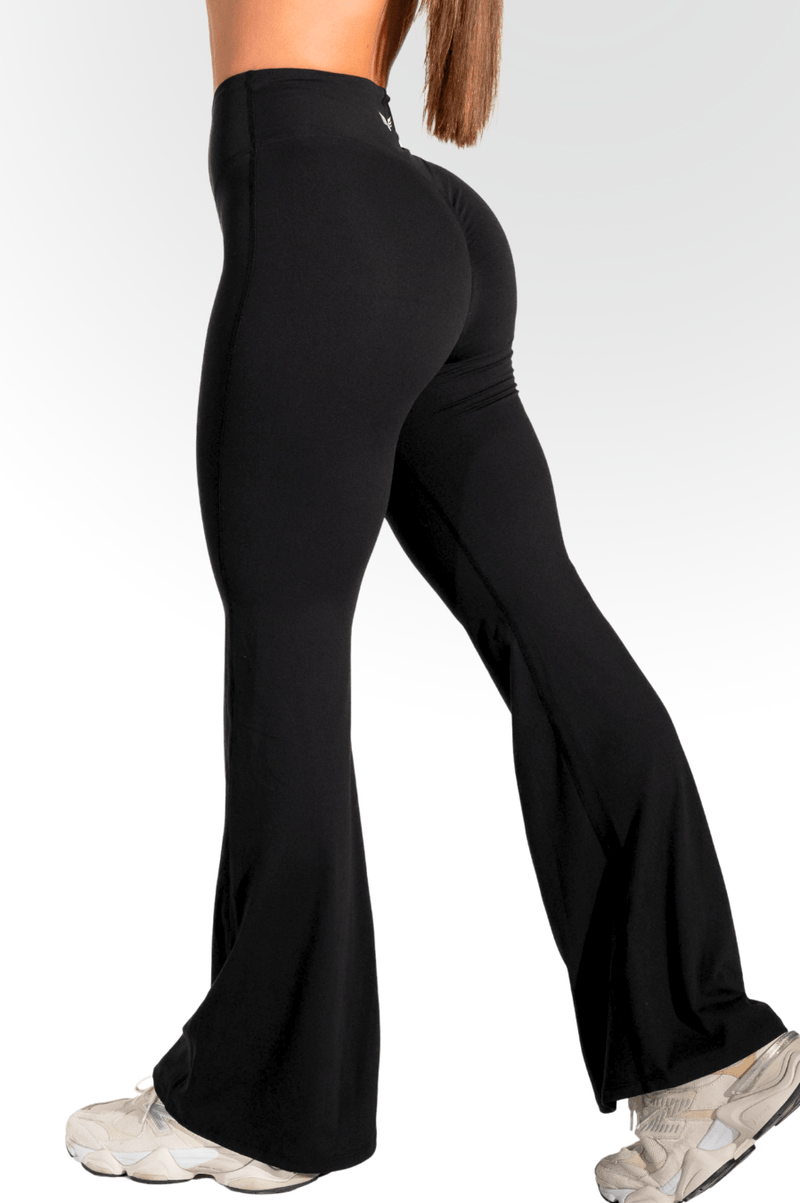 Club Athletica Leggings Scrunch com Corte Flare – Preto, Caimento Lisonjeiro e Conforto Durante Todo o Dia