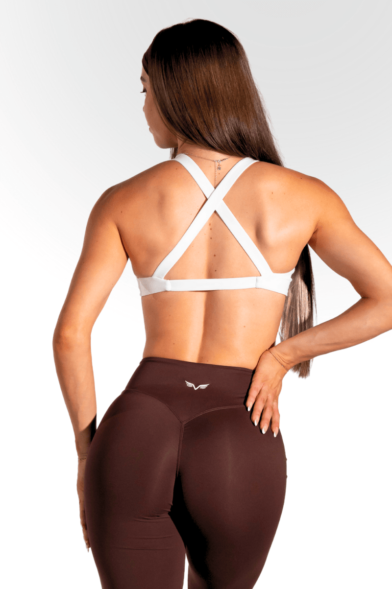 Club Athletica - Staple Twist Cross-Back Crop - White