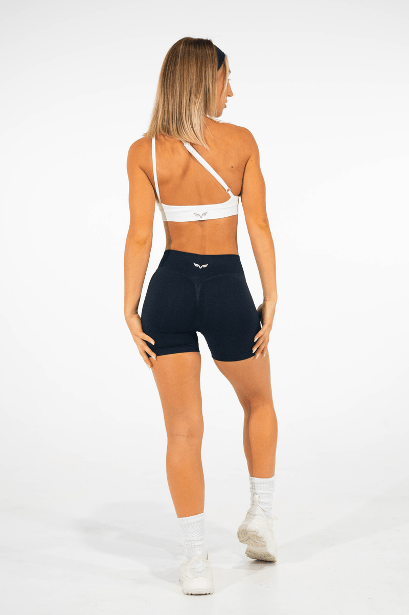 Club Athletica Flex Asymmetric Sports Bra White