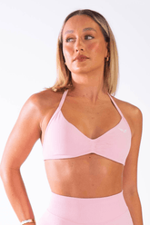 Club Athletica Flex Seamless Ruched Crop Top Light Pink